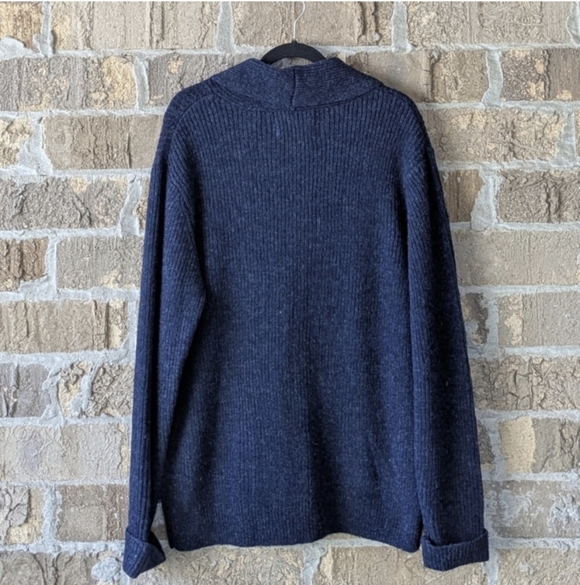 NWOT Line of Trade The Dockside Shawl Cardigan Medium 100% Shetland Wool - Picture 7 of 9